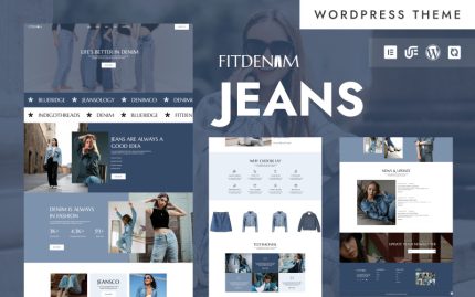 FitDenim - Kot & Moda Mağazası WordPress Elementor Teması
