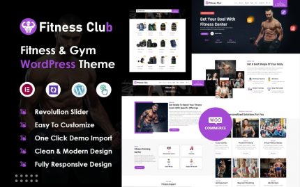 Fitness ve Spor Salonu Elementor WordPress Teması