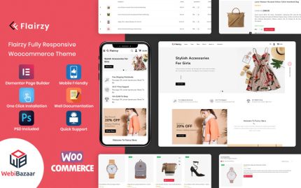 Flairzy - Çevrimiçi Moda Mağazası WooCommerce Teması  -> Flairzy - Modern Moda Mağazası WooCommerce Teması