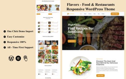 Flavours - Yiyecek ve Restoranlar Mobil Uyumlu WordPress Teması