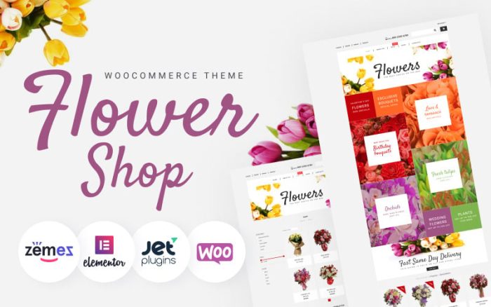 Flower Shop - Renkli Çiçekçi WooCommerce Teması