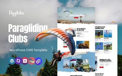 Flyglidin - Yamaç Paraşütü ve Macera Çok Amaçlı WordPress Elementor Teması