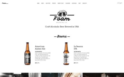 Foam - Modern Bira Pub'ı WooCommerce E-Ticaret Teması