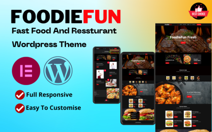 Foodiefun Fast Food Ve Resturant Tam Mobil Uyumlu Wordpress Teması