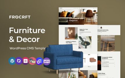 Frocraft - Mobilya ve Dekor Mağazası Çok Amaçlı WordPress Elementor Teması