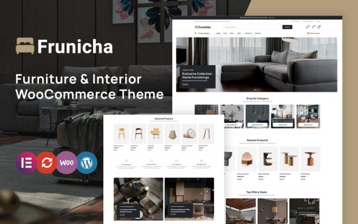 Frunicha - Mobilya ve İç Mekan Tasarımı WooCommerce Teması