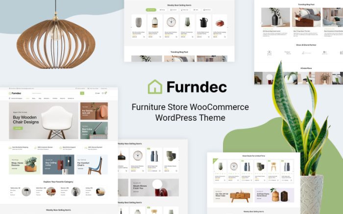 Furndec - Mobilya, Dekorasyon ve El Sanatları WooCommerce Teması