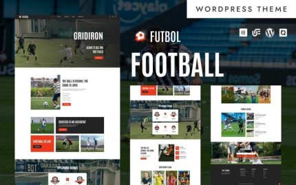 Futbol - Futbol Akademisi ve Maç Programı WordPress Elementor Teması