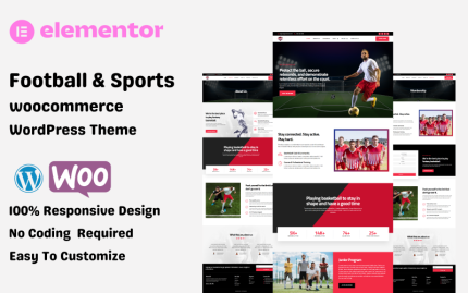 Futbol ve Spor - Modern WooCommerce Elementor WordPress Teması