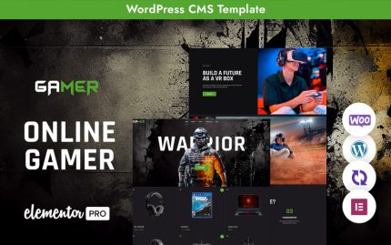Gamer - Çevrimiçi Oyun Stüdyosu Çok Amaçlı Mobil Uyumlu WordPress Teması