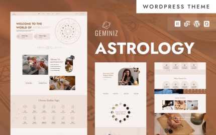 Geminiz - Burç, Astroloji ve Falcılık WordPress Elementor Teması