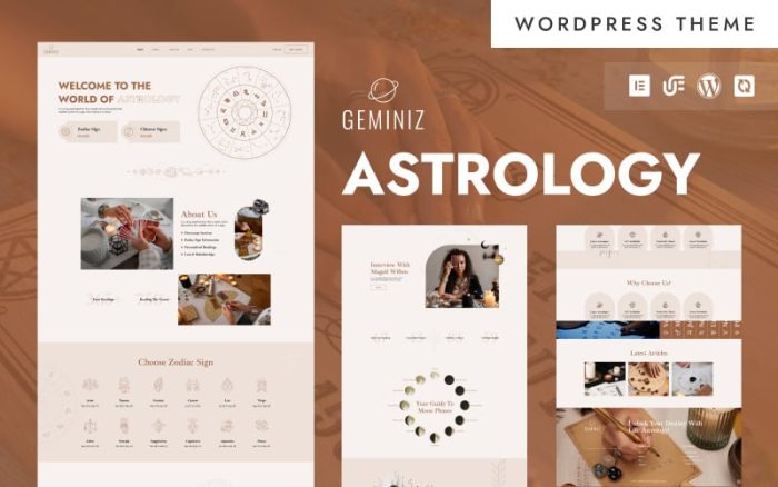 Geminiz - Burç, Astroloji ve Falcılık WordPress Elementor Teması