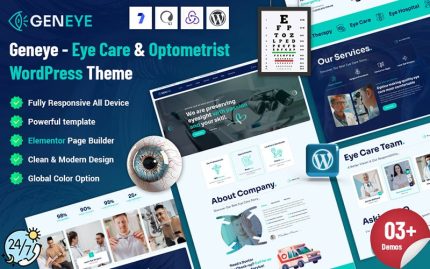 Geneye - Göz Bakımı ve Optometrist WordPress Teması