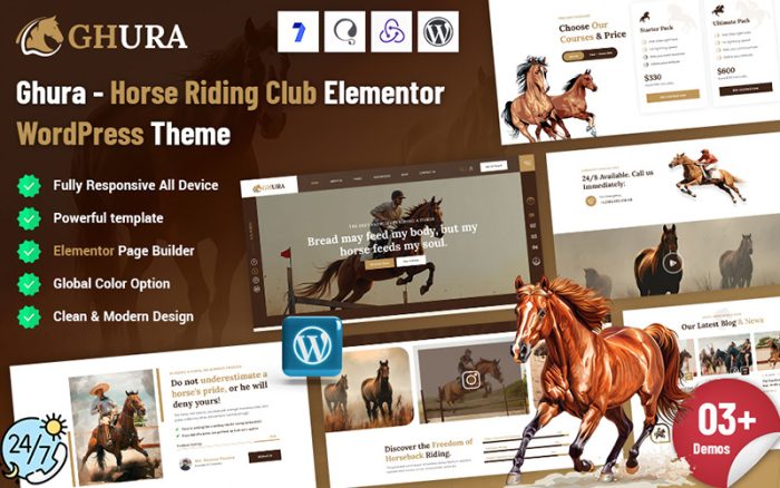 Ghura - At Binme Kulübü Elementor WordPress Teması