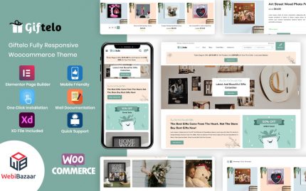 Giftelo - El Yapımı Hediye ve Fotoğraf Art Elementor WooCommerce Teması