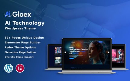 Gloex - AI Ajansı ve Teknoloji WordPress Teması