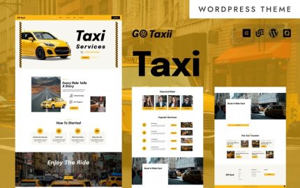 Go Taxii - Taksi ve Ulaşım Hizmetleri WordPress Elementor Teması
