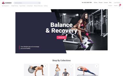 Godeex - Modern Spor Ekipmanları WooCommerce E-Ticaret Teması