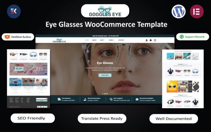 Goggles Eye - Gözlük WooCommerce Elementor Teması
