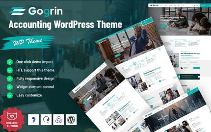 Gogrin - Mobil Uyumlu Muhasebe WordPress Teması