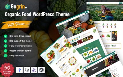 Gogrin - Mobil Uyumlu Organik Gıda WordPress Teması