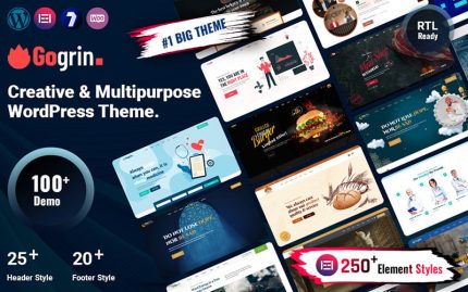 Gogrin - Yaratıcı ve Çok Amaçlı Mobil Uyumlu WordPress Teması