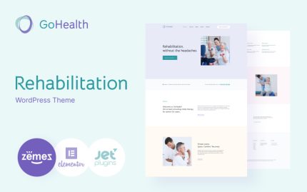 GoHealth - Rehabilitasyon Web Sitesi Teması WordPress Teması