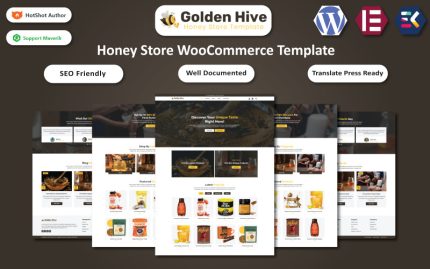 Golden Hive - Bal, Bitki Çayı ve Kahve Mağazası WooCommerce Elementor Teması