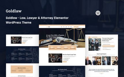 Goldlaw - Hukuk, Avukat ve Avukat Elementor WordPress Teması