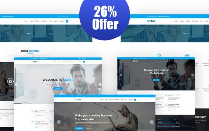 Grant - Kurumsal Mobil Uyumlu WordPress Teması
