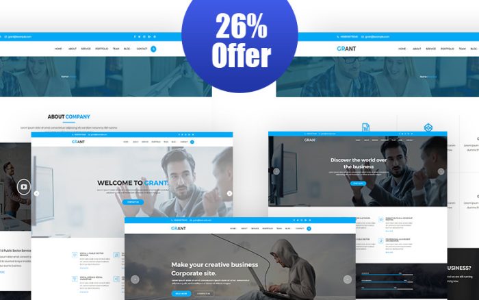 Grant - Kurumsal Mobil Uyumlu WordPress Teması