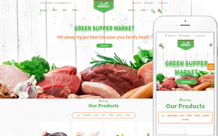 Green Market - Organik Gıda Restoranı WooCommerce Teması