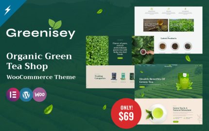 Greenisey - Organik Yeşil Çay E-Ticaret WooCommerce Teması