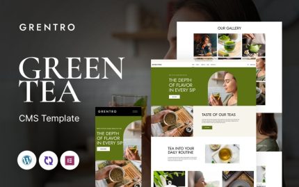 Grentro - Yeşil Çay Mağazası Çok Amaçlı Mobil Uyumlu WordPress Teması