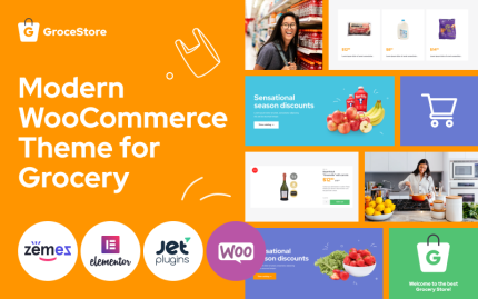 GroceStore - Parlak ve Cazip Bakkal WooCommerce E-Ticaret Teması
