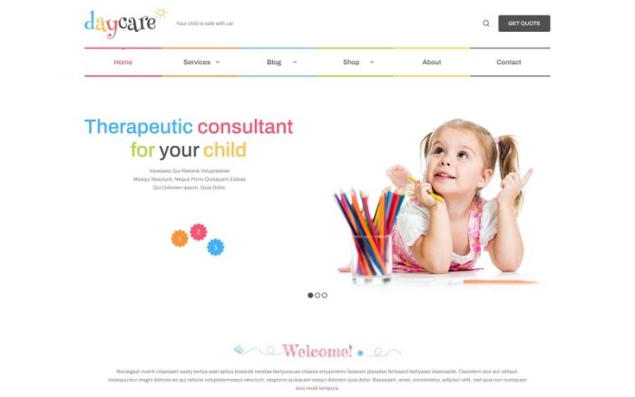 Gündüz Bakımevi ve Anaokulu Mobil Uyumlu WordPress Teması
