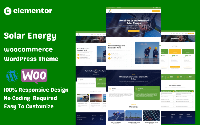GüneşEnerji - Modern WooCommerce WordPress Teması
