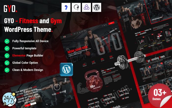 Gyo - Fitness ve Spor Salonu WordPress Teması