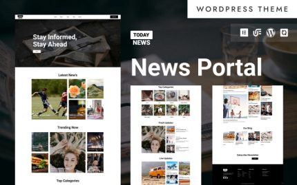 HaberPortal - Modern Haber Portalı ve Dergi WordPress Elementor Teması