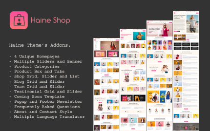 Haine - Moda Giyim ve Çevrimiçi Mağaza WooCommerce E-Ticaret Teması