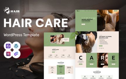 Hair Infiniti - Saç Salonu ve Güzellik Bakımı WordPress Elementor Teması