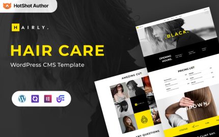 Hairly - Saç Bakımı ve Saç Salonu Wordpress Elementor Teması