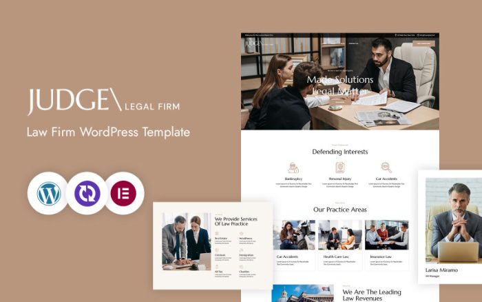 Hakim – Hukuk Bürosu Ve Avukat Avukat WordPress Teması WordPress CMS Elementor Teması