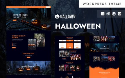 Hallowin - Cadılar Bayramı Partisi ve Etkinlikleri WordPress Elementor Teması