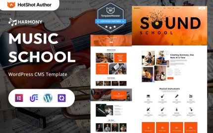 Harmony - Müzik Okulu ve Çevrimiçi Dersler WordPress Elementor Teması