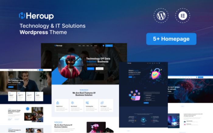 Heroup - BT Çözümleri ve İş Hizmetleri Çok Amaçlı WordPress Teması