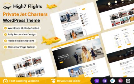 High7 Flights - Özel Jet Kiralama WordPress Teması