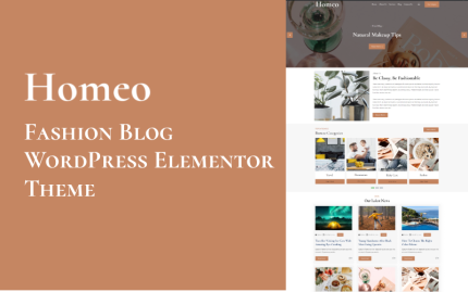 Homeo - Moda Blogu WordPress Elementor Teması
