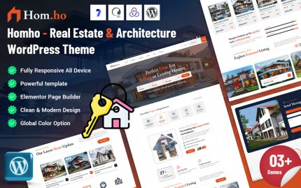 Homho - Emlak ve Mimarlık WordPress Teması