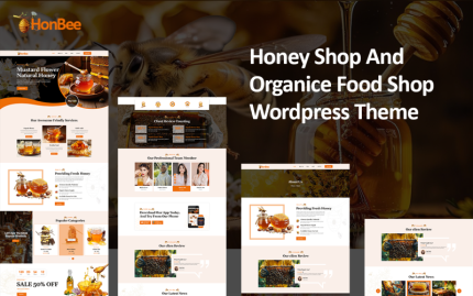 Honbee - Bal ve Organik Gıda Dükkanı WordPress Teması.
